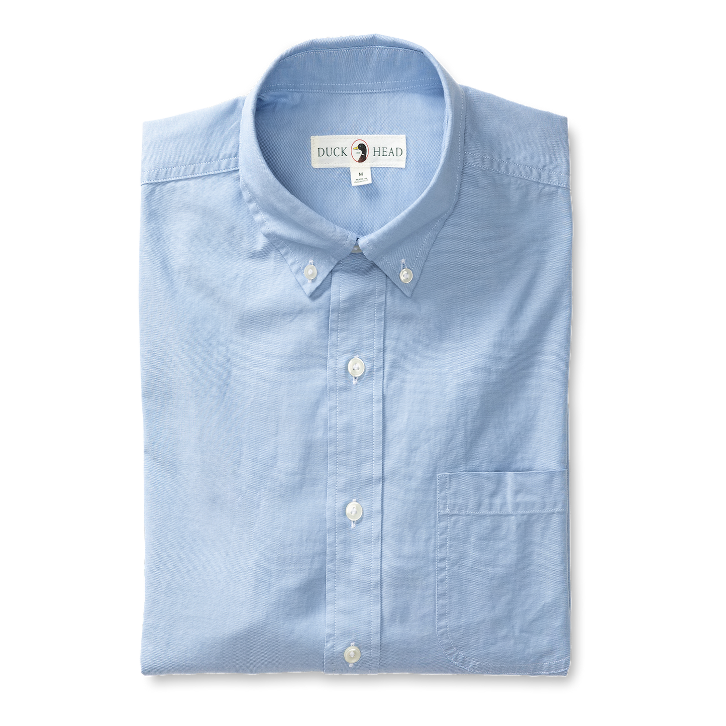 Duck Head Cotton Oxford Sport Shirt - Morris Solid - Blue