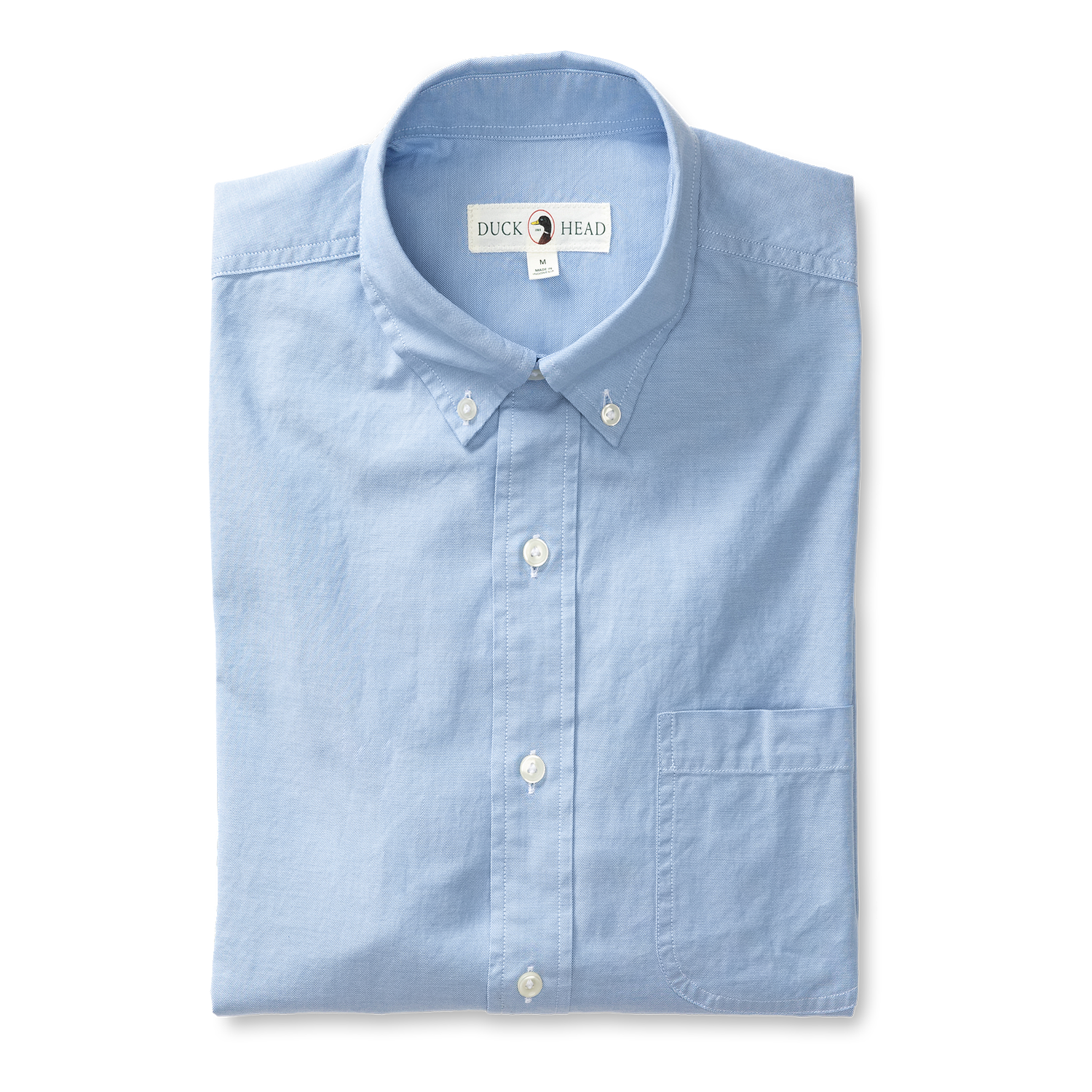Duck Head Cotton Oxford Sport Shirt - Morris Solid - Blue