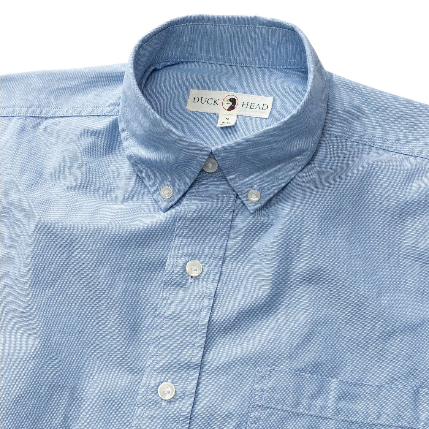 Duck Head Cotton Oxford Sport Shirt - Morris Solid - Blue