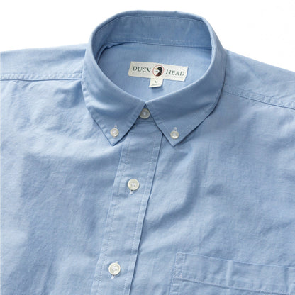 Duck Head Cotton Oxford Sport Shirt - Morris Solid - Blue