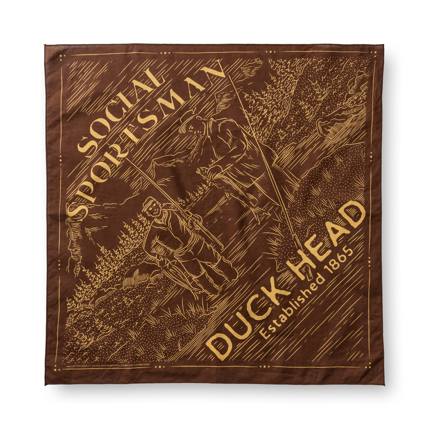 Duck Head Social Sportsman Bandana - Dark Brown