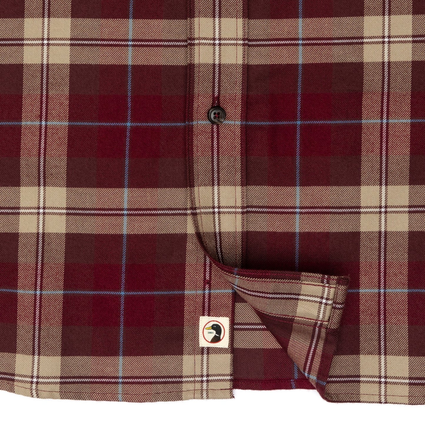 Duck Head Cotton Flannel Sport Shirt - Buckner Plaid - Tawny Port