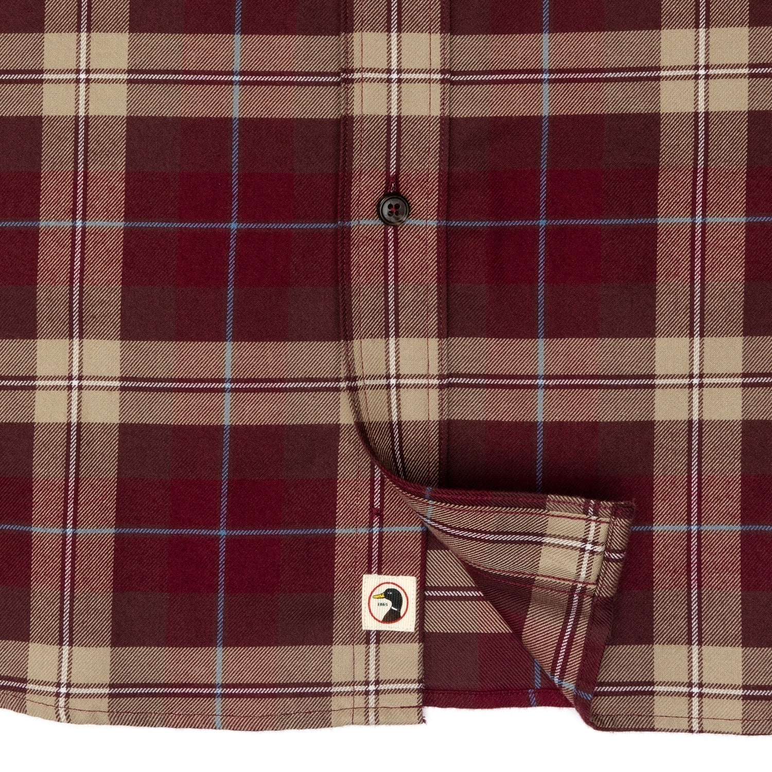 Duck Head Cotton Flannel Sport Shirt - Buckner Plaid - Tawny Port