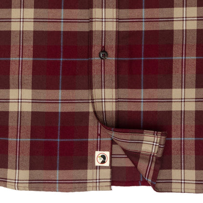 Duck Head Cotton Flannel Sport Shirt - Buckner Plaid - Tawny Port